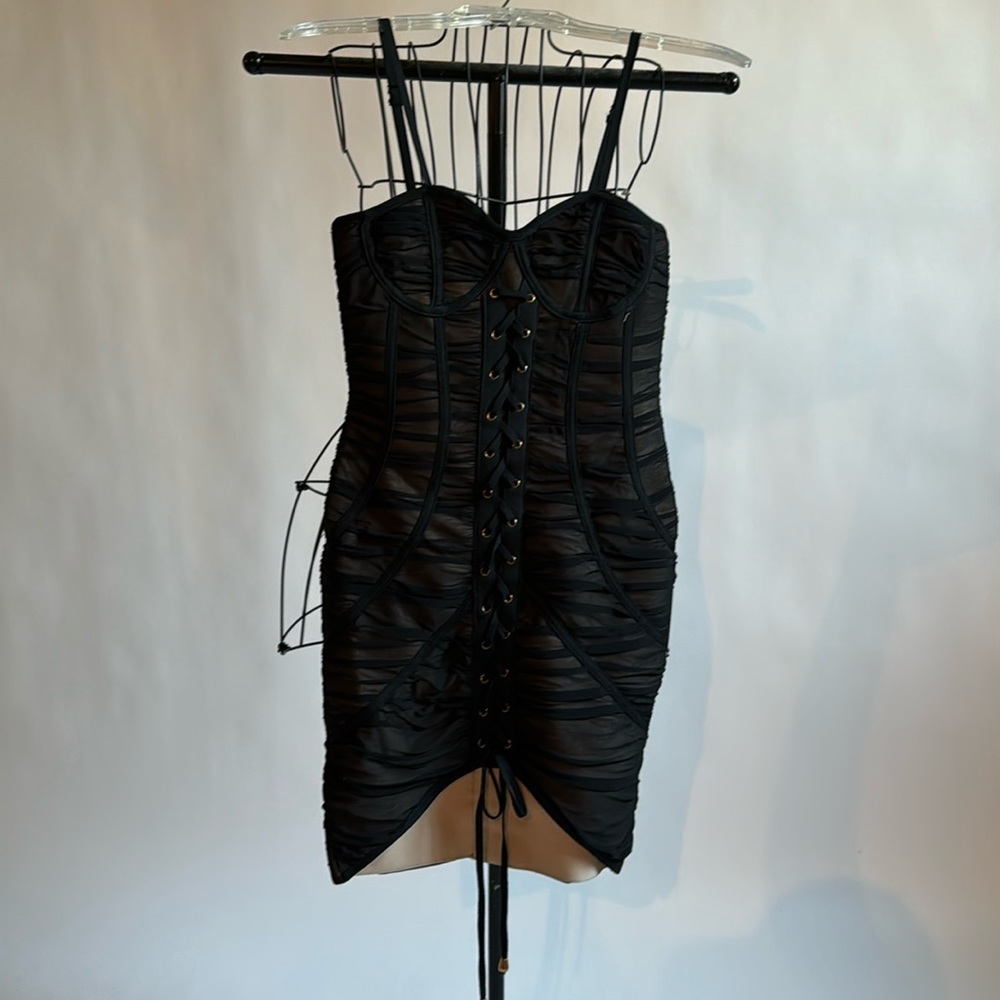 Black corset dress